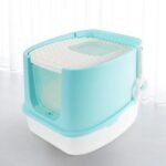 Fashionable Enclosed Cat Litter Box With Anti-Splash Design - Image 3