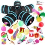22-Piece Funny Cat Toy Set With Cat Tunnel - Interactive Pet Toys For Endless Fun - Image 10