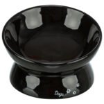 Trixie Raised Ceramic Dog Food/Water Bowl Black