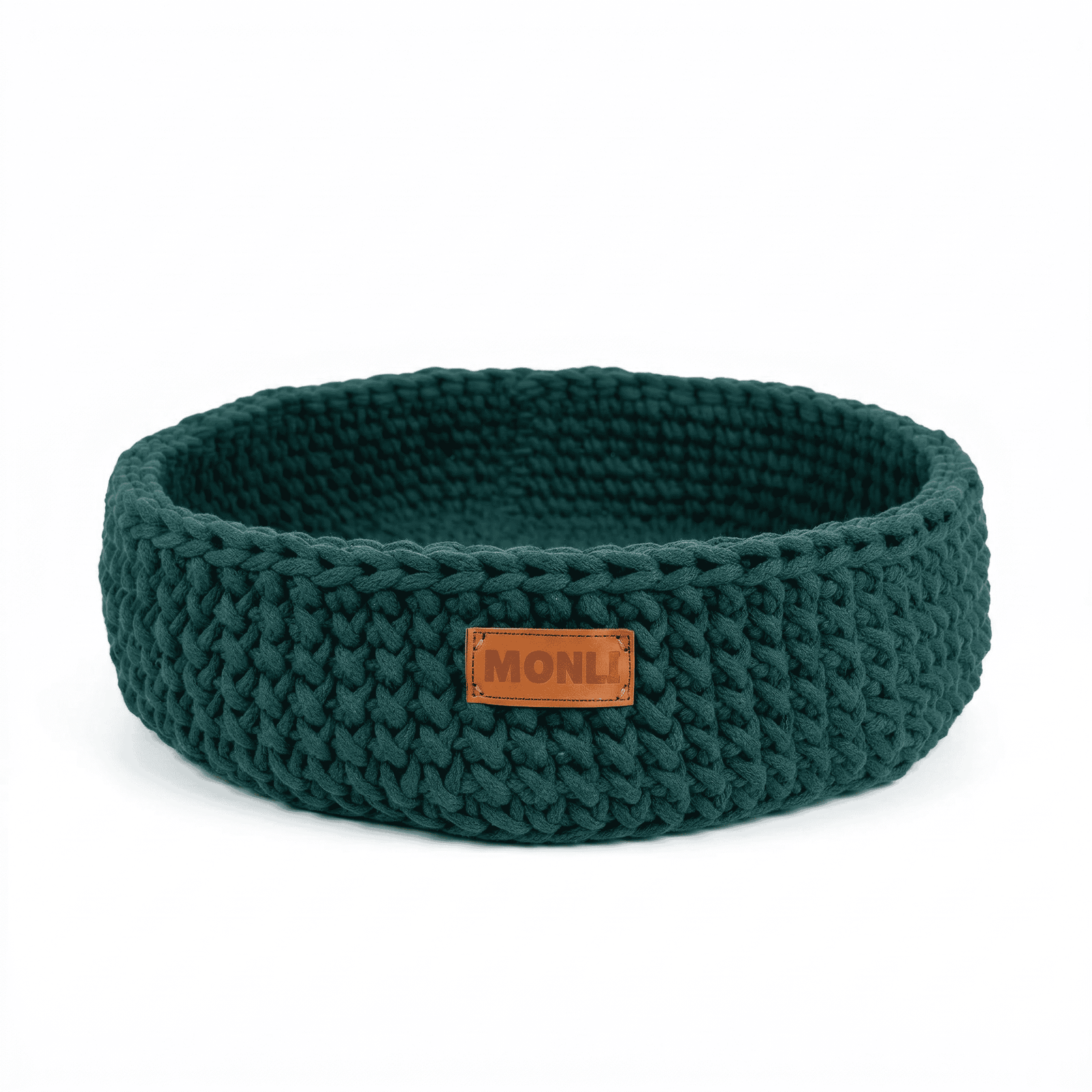 Handcrafted_Cotton_Pet_Bed.png Handcrafted Cotton Pet Bed | Forest Green - Image 1
