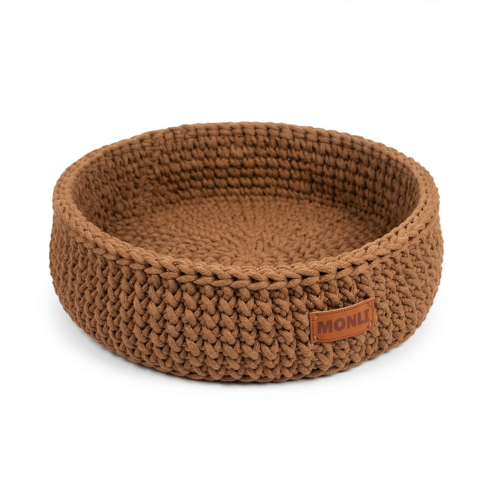 Handcrafted_Cotton_Pet_Bed_Brown.png Handcrafted Cotton Pet Bed | Brown - Image 1